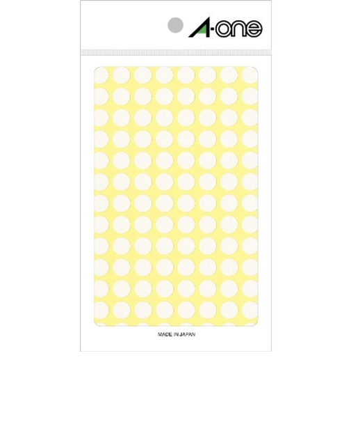 エーワン（A-one）　カラーラベル　9mm丸　白