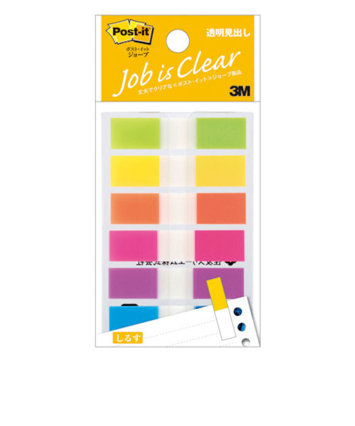 スリーエム（3M）　ポストイット　透明見出し　683NEH　6色セット