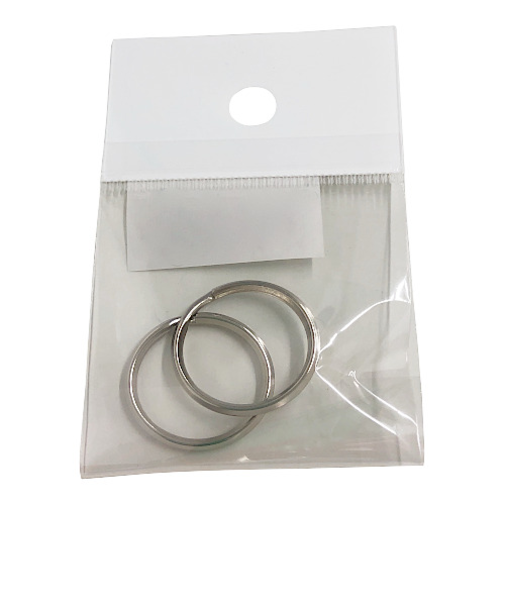 中西　二重リング　18mm　ニッケル　2個入