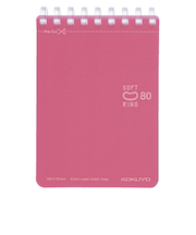 コクヨ(KOKUYO) ソフトリングメモ ドット入り罫線 A7変型 80枚 メ-SV378BT-LP ライトピンク