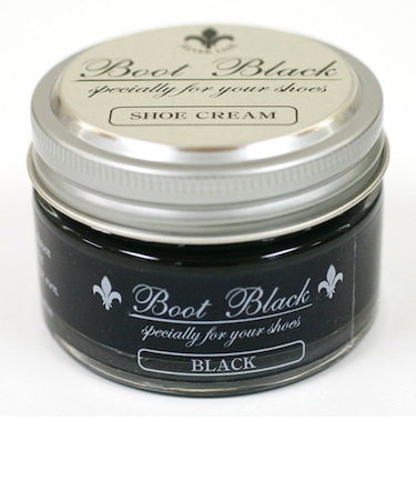 コロンブス（COLUMBUS）　ブートブラック　シルバーライン　シュークリーム　ブラック