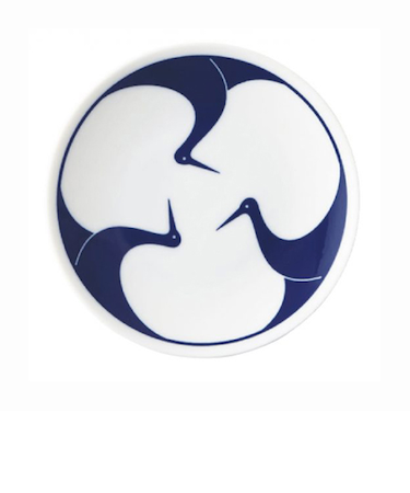 【お買い得】　小田陶器　engi紋　小皿　染付　M17601　鶴