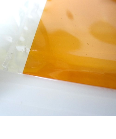 塩ビ板　360×670×0.4mm　クリアオレンジ