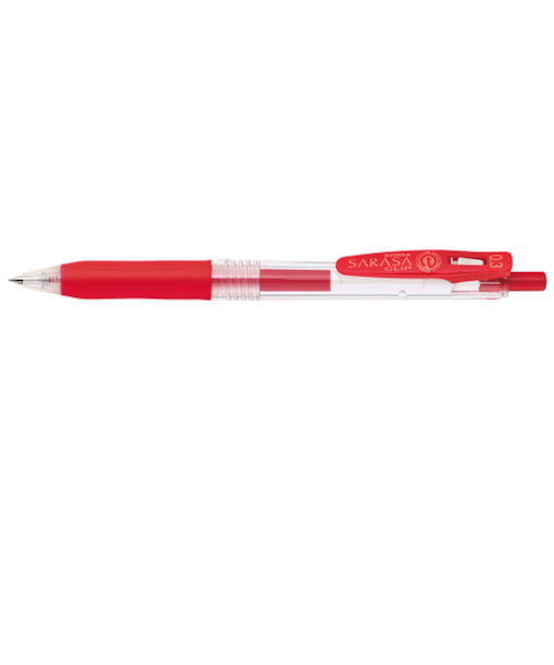 ゼブラ（ZEBRA）　サラサクリップ　0.3mm　JJH15-R　レッド