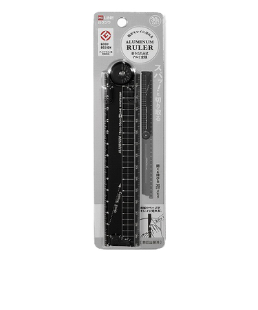 クツワ　折りたたみアルミ定規　XS05　ブラック