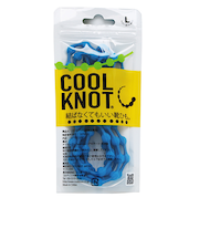 クールノット　結ばなくてもいい靴ひも　Lサイズ　ブルー