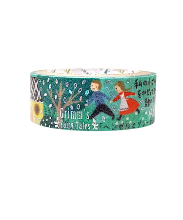 シール堂　きらぴかマスキングテープ　童話の宝石　グリム　ks-dt-10217　ヘンゼルとグレーテル