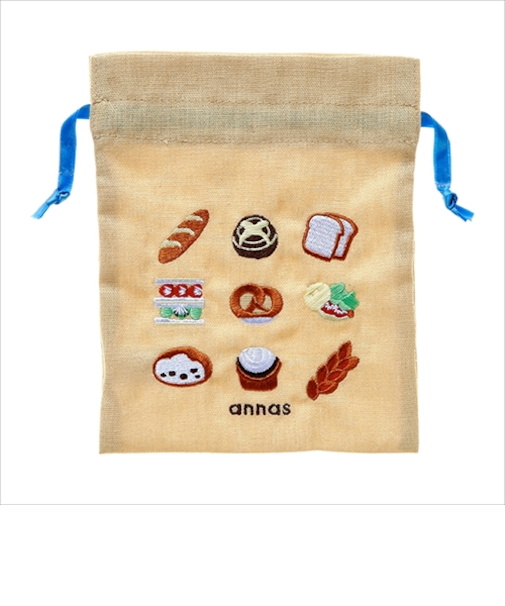 学研ステイフル　アンナス（annas）　刺繍ミニ巾着　F13040　パン