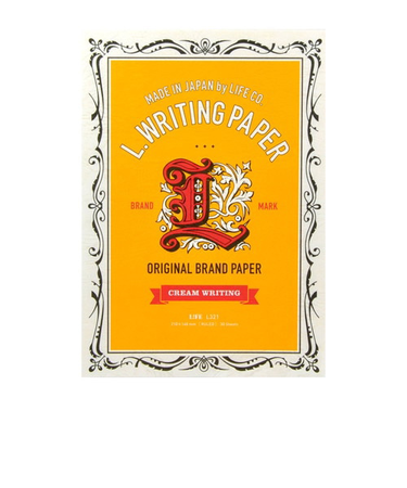 ライフ　A5便箋　Lブランドラベル　横罫　L321