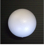 発泡スチロール　丸球　径6.0cm　白