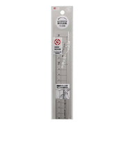 クツワ（KUTSUWA）　アルミ定規　15cm　XS03　シルバー