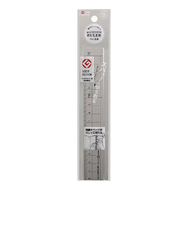 クツワ（KUTSUWA）　アルミ定規　15cm　XS03　シルバー