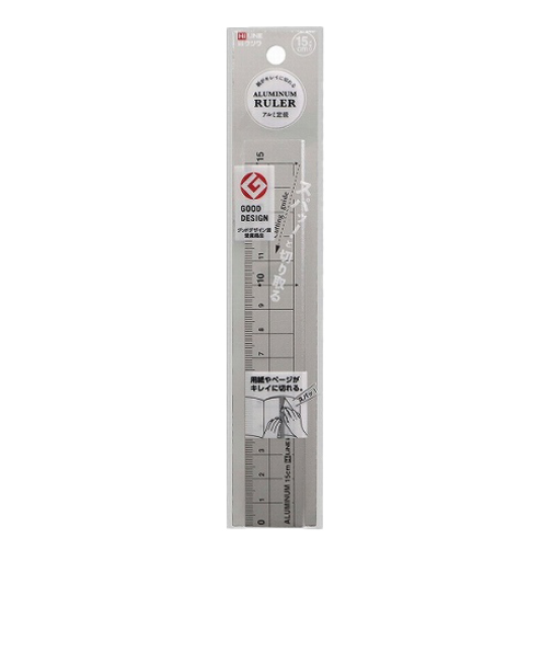クツワ（KUTSUWA）　アルミ定規　15cm　XS03　シルバー