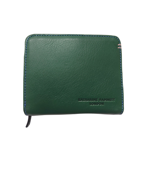キャサリンハムネット（KATHARINE　HAMNETT）　ラウンドファスナー札入れ　50702GR　グリーン
