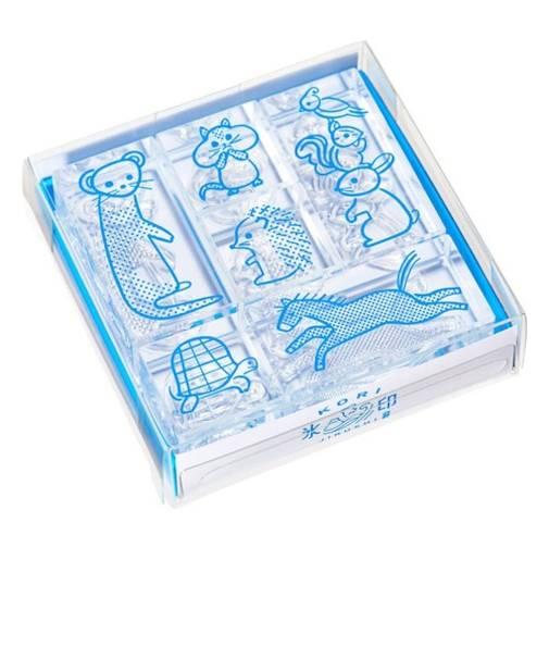 キングジム（KING　JIM）　透明スタンプ「氷印」　6個セット　CLSS－006　ドウブツ