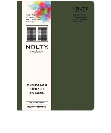 日本能率協会　NOLTY　ノート　ログタイプ　A5　NTBNT1203　カーキ