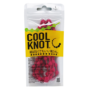 クールノット　結ばなくてもいい靴ひも　Lサイズ　プラム