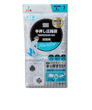 アール　手押し圧縮袋　衣類用L　ペイズリー　F‐2053