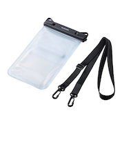 エレコム(ELECOM) スマートフォン用防水ケース IPX8 2ポケットタイプ P-WPS2P05BK ブラック