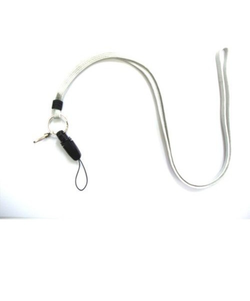 コスモ　名札用携帯ストラップ　オフ白