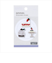 学研ステイフル　アンナス（annas）　刺繍ワッペンシール　AM06066　ケーキ