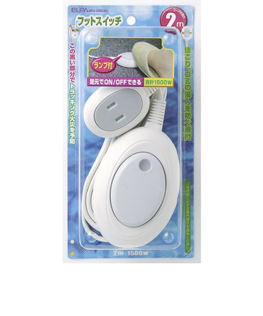 エルパ（ELPA）　フットスイッチ　ランプ付　2.0m　　WFS－200B　ホワイト