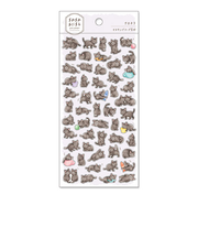 マインドウェイブ　まめまめあにまるステッカー　81228　クロネコ