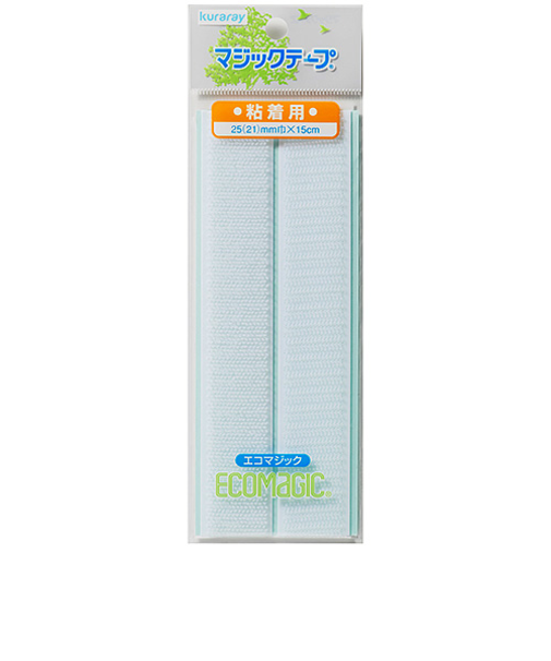 クラレファスニング　エコマジック　粘着用　25mm×15cm　白