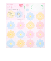 ミドリ（MIDORI）　＜シールのみ＞　色紙用　寄せ書きシール　82507006　花柄　16枚
