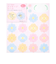 ミドリ（MIDORI）　＜シールのみ＞　色紙用　寄せ書きシール　82507006　花柄　16枚