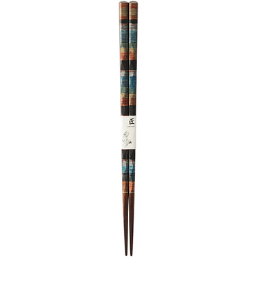 カワイ　食洗箸　流雅青　23cm