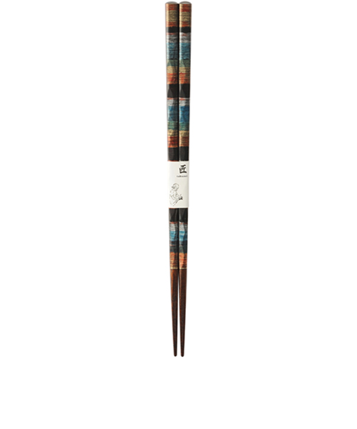 カワイ　食洗箸　流雅青　23cm