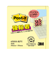 3M　ポストイット　強粘着ノート　650SS－RPY　イエロー