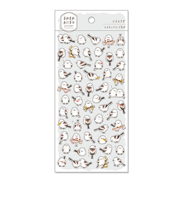 マインドウェイブ　まめまめあにまるステッカー　81233　シマエナガ