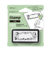 ミドリ（MIDORI）　スタンプ　浸透印　ハーフ　文具柄　35507006