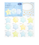 ミドリ（MIDORI）　＜シールのみ＞　色紙用　寄せ書きシール　82511006　半透明　星柄
