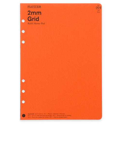プロッター（PLOTTER）　リフィルメモパッド　2mm方眼　A5サイズ　577716418　80枚