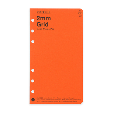 プロッター（PLOTTER）　リフィルメモパッド　2mm方眼　バイブルサイズ　77716419　80枚