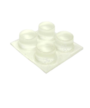 戸当りクッション　粘着シート付　15.9×10.1mm　4個入