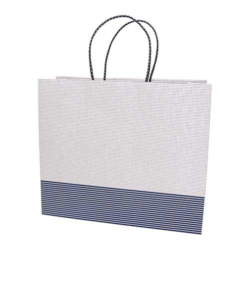 インディゴ　手提袋　M　PC842　豆絞り　紺