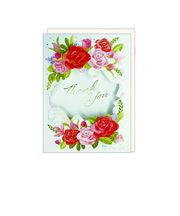 クローズ・ピン　お礼カード　バラ　赤・ピンク　GC14811