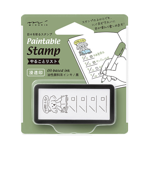 ミドリ（MIDORI）　スタンプ　浸透印　ハーフ　やることリスト柄　35513006