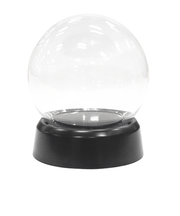 スノードーム　ネジ式黒台座プラ　L　スノードームキット