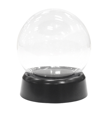 スノードーム　ネジ式黒台座プラ　L　スノードームキット