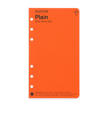 プロッター（PLOTTER）　リフィルメモパッド　無地　バイブルサイズ　77716415　80枚