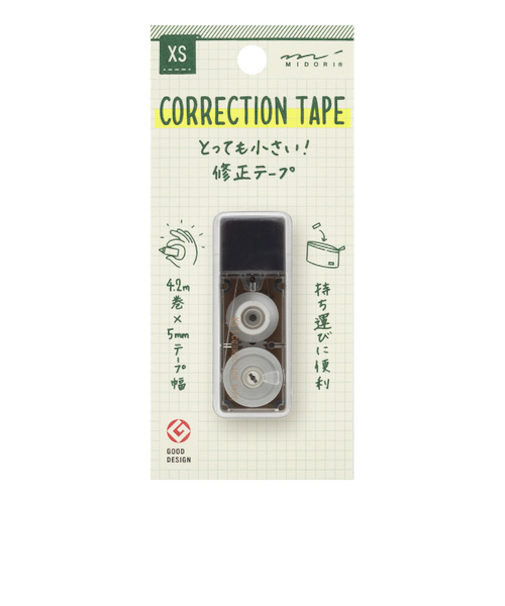 ミドリ（MIDORI）　XS　修正テープ　黒A　35514
