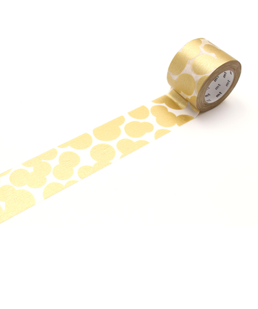 カモ井　マスキングテープ　mt×mina　MTMINA32　ソーダウォーター・ゴールド