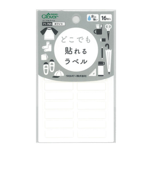 クロバー（Clover）　どこでもラベル　71－765　ホワイト　16枚入り