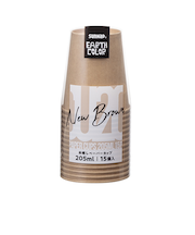 サンナップ（SUNNAP）　アースカラー　両面未晒しペーパーカップ　205mL　15個入