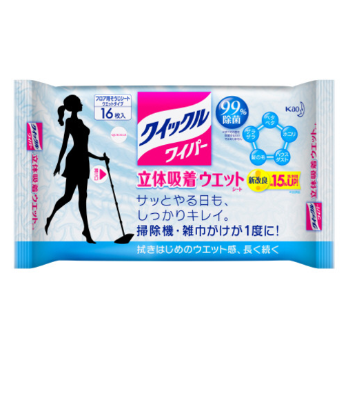 花王　クイックルワイパー　立体吸着ウエットシート　16枚